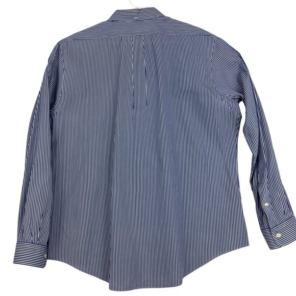 Ralph Lauren Shirt Men's Extra Large Long Sleeve Button-Down Shirt‎ Striped Blue - Picture 2 of 12
